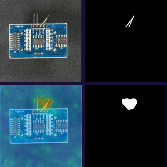 Пример работы системы визуального контроля: подсветка аномалий на изображении